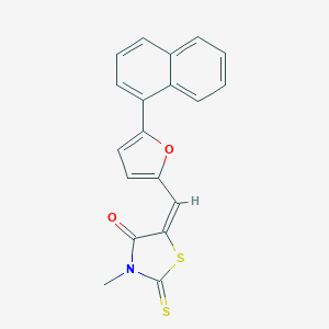 B412444 (E)-3-methyl-5-((5-(naphthalen-1-yl)furan-2-yl)methylene)-2-thioxothiazolidin-4-one CAS No. 294657-86-6
