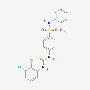 molecular formula C20H17Cl2N3O3S2 B4124460 4-({[(2,3-dichlorophenyl)amino]carbonothioyl}amino)-N-(2-methoxyphenyl)benzenesulfonamide 