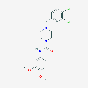 molecular formula C20H23Cl2N3O3 B4124462 4-(3,4-dichlorobenzyl)-N-(3,4-dimethoxyphenyl)-1-piperazinecarboxamide 