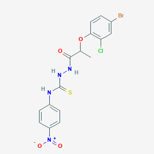 2-[2-(4-bromo-2-chlorophenoxy)propanoyl]-N-(4-nitrophenyl)hydrazinecarbothioamide