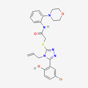 2-{[5-(5-BROMO-2-HYDROXYPHENYL)-4-(PROP-2-EN-1-YL)-1,2,4-TRIAZOL-3-YL]SULFANYL}-N-[2-(MORPHOLIN-4-YL)PHENYL]ACETAMIDE