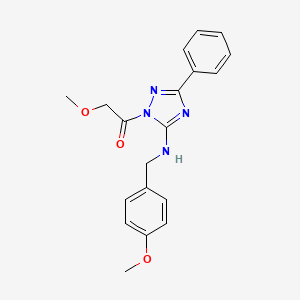 2-Methoxy-1-(5-{[(4-methoxyphenyl)methyl]amino}-3-phenyl-1H-1,2,4-triazol-1-YL)ethan-1-one