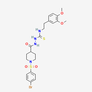 2-({1-[(4-bromophenyl)sulfonyl]-4-piperidinyl}carbonyl)-N-[2-(3,4-dimethoxyphenyl)ethyl]hydrazinecarbothioamide