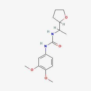 1-(3,4-Dimethoxyphenyl)-3-[1-(tetrahydrofuran-2-yl)ethyl]urea