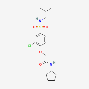 2-[2-chloro-4-(2-methylpropylsulfamoyl)phenoxy]-N-cyclopentylacetamide