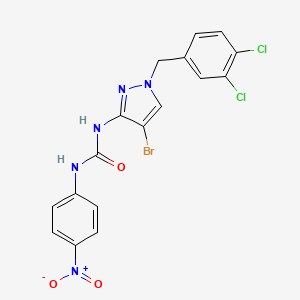 molecular formula C17H12BrCl2N5O3 B4124587 N-[4-bromo-1-(3,4-dichlorobenzyl)-1H-pyrazol-3-yl]-N'-(4-nitrophenyl)urea 