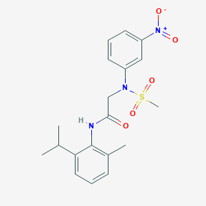 N~1~-(2-isopropyl-6-methylphenyl)-N~2~-(methylsulfonyl)-N~2~-(3-nitrophenyl)glycinamide