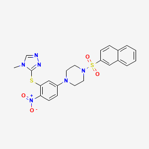 1-{3-[(4-methyl-4H-1,2,4-triazol-3-yl)thio]-4-nitrophenyl}-4-(2-naphthylsulfonyl)piperazine