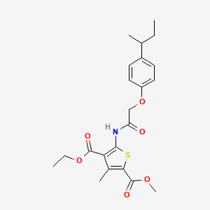 4-Ethyl 2-methyl 5-({[4-(butan-2-yl)phenoxy]acetyl}amino)-3-methylthiophene-2,4-dicarboxylate