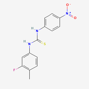 molecular formula C14H12FN3O2S B4124641 1-(3-Fluoro-4-methylphenyl)-3-(4-nitrophenyl)thiourea 