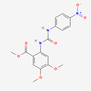 METHYL 4,5-DIMETHOXY-2-{[(4-NITROANILINO)CARBONYL]AMINO}BENZOATE