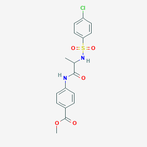 Methyl 4-[2-[(4-chlorophenyl)sulfonylamino]propanoylamino]benzoate