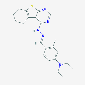 4-(Diethylamino)-2-methylbenzaldehyde 5,6,7,8-tetrahydro[1]benzothieno[2,3-d]pyrimidin-4-ylhydrazone