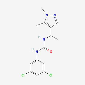 N-(3,5-dichlorophenyl)-N'-[1-(1,5-dimethyl-1H-pyrazol-4-yl)ethyl]urea