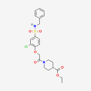 molecular formula C23H27ClN2O6S B4124711 Ethyl 1-[2-[4-(benzylsulfamoyl)-2-chlorophenoxy]acetyl]piperidine-4-carboxylate 