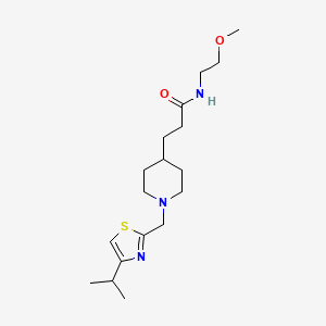 3-{1-[(4-isopropyl-1,3-thiazol-2-yl)methyl]-4-piperidinyl}-N-(2-methoxyethyl)propanamide