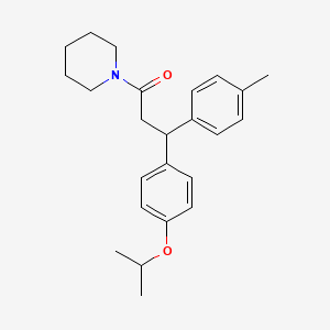 1-[3-(4-isopropoxyphenyl)-3-(4-methylphenyl)propanoyl]piperidine