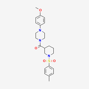 molecular formula C24H31N3O4S B4124765 1-(4-methoxyphenyl)-4-({1-[(4-methylphenyl)sulfonyl]-3-piperidinyl}carbonyl)piperazine 