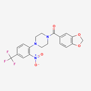 1-(1,3-benzodioxol-5-ylcarbonyl)-4-[2-nitro-4-(trifluoromethyl)phenyl]piperazine