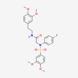 N~1~-[2-(3,4-dimethoxyphenyl)ethyl]-N~2~-[(3,4-dimethoxyphenyl)sulfonyl]-N~2~-(4-fluorophenyl)glycinamide