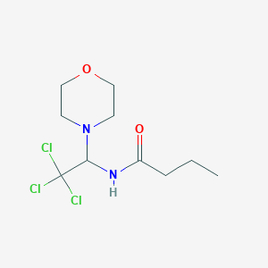 molecular formula C10H17Cl3N2O2 B412478 N-[2,2,2-trichloro-1-(4-morpholinyl)ethyl]butanamide 
