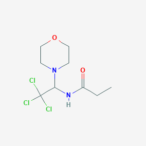 molecular formula C9H15Cl3N2O2 B412480 N-[2,2,2-trichloro-1-(4-morpholinyl)ethyl]propanamide 