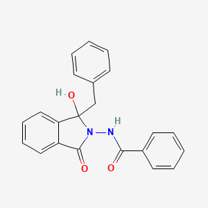 molecular formula C22H18N2O3 B4124805 N-(1-benzyl-1-hydroxy-3-oxo-1,3-dihydro-2H-isoindol-2-yl)benzamide 