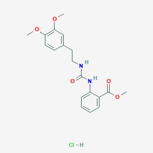 molecular formula C19H23ClN2O5 B4124811 methyl 2-[({[2-(3,4-dimethoxyphenyl)ethyl]amino}carbonyl)amino]benzoate hydrochloride 