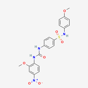 molecular formula C21H20N4O7S B4124817 4-({[(2-methoxy-4-nitrophenyl)amino]carbonyl}amino)-N-(4-methoxyphenyl)benzenesulfonamide 