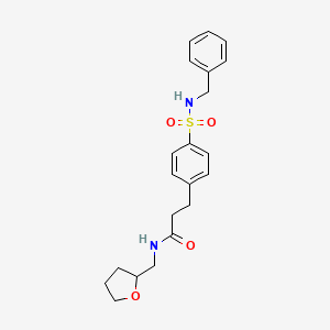 3-{4-[(benzylamino)sulfonyl]phenyl}-N-(tetrahydro-2-furanylmethyl)propanamide