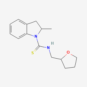 2-methyl-N-(oxolan-2-ylmethyl)-2,3-dihydroindole-1-carbothioamide