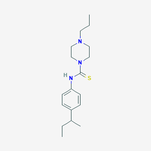 molecular formula C18H29N3S B4124851 N-[4-(butan-2-yl)phenyl]-4-propylpiperazine-1-carbothioamide 