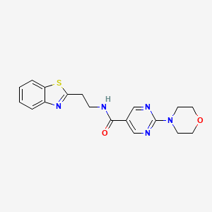 molecular formula C18H19N5O2S B4124852 N-[2-(1,3-benzothiazol-2-yl)ethyl]-2-morpholin-4-ylpyrimidine-5-carboxamide 