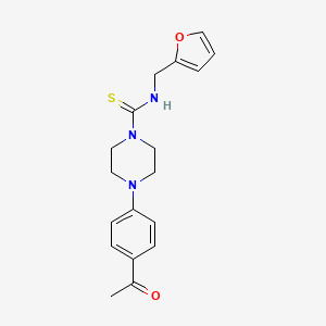 molecular formula C18H21N3O2S B4124872 4-(4-acetylphenyl)-N-(2-furylmethyl)-1-piperazinecarbothioamide 