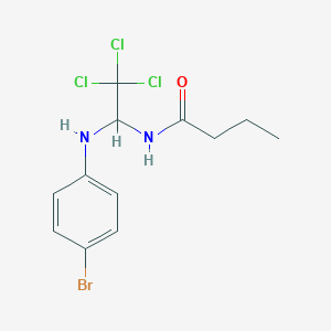 N-{1-[(4-bromophenyl)amino]-2,2,2-trichloroethyl}butanamide
