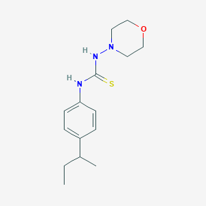 molecular formula C15H23N3OS B4124886 N-(4-sec-butylphenyl)-N'-4-morpholinylthiourea 