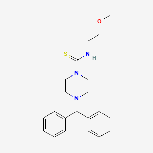 4-BENZHYDRYL-N-(2-METHOXYETHYL)TETRAHYDRO-1(2H)-PYRAZINECARBOTHIOAMIDE