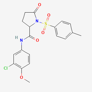 N-(3-chloro-4-methoxyphenyl)-1-[(4-methylphenyl)sulfonyl]-5-oxoprolinamide