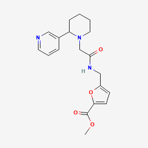 molecular formula C19H23N3O4 B4124948 methyl 5-({[(2-pyridin-3-ylpiperidin-1-yl)acetyl]amino}methyl)-2-furoate 