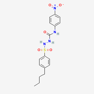 molecular formula C17H20N4O5S B4124952 2-[(4-butylphenyl)sulfonyl]-N-(4-nitrophenyl)hydrazinecarboxamide 