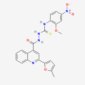 molecular formula C23H19N5O5S B4124956 N-(2-methoxy-4-nitrophenyl)-2-{[2-(5-methyl-2-furyl)-4-quinolinyl]carbonyl}hydrazinecarbothioamide 