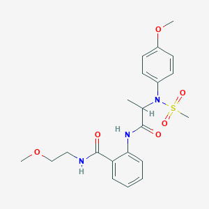 N-(2-methoxyethyl)-2-[2-(4-methoxy-N-methylsulfonylanilino)propanoylamino]benzamide