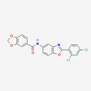 N-[2-(2,4-dichlorophenyl)-1,3-benzoxazol-5-yl]-1,3-benzodioxole-5-carboxamide