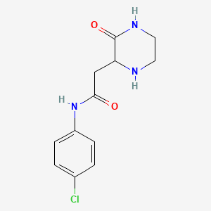 N-(4-chlorophenyl)-2-(3-oxopiperazin-2-yl)acetamide