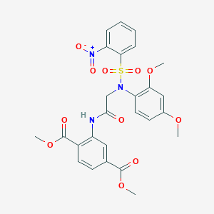 dimethyl 2-({N-(2,4-dimethoxyphenyl)-N-[(2-nitrophenyl)sulfonyl]glycyl}amino)terephthalate