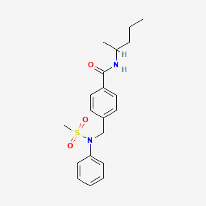 N-(1-methylbutyl)-4-{[(methylsulfonyl)(phenyl)amino]methyl}benzamide