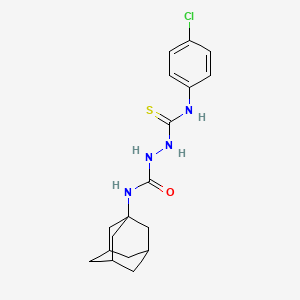 N-1-adamantyl-2-{[(4-chlorophenyl)amino]carbonothioyl}hydrazinecarboxamide