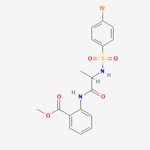 methyl 2-({N-[(4-bromophenyl)sulfonyl]alanyl}amino)benzoate