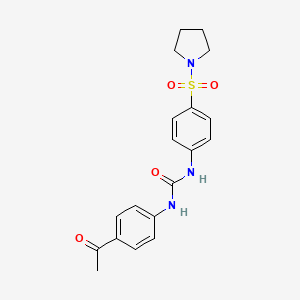 N-(4-acetylphenyl)-N'-[4-(1-pyrrolidinylsulfonyl)phenyl]urea