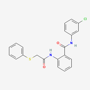 N-(3-chlorophenyl)-2-[(2-phenylsulfanylacetyl)amino]benzamide